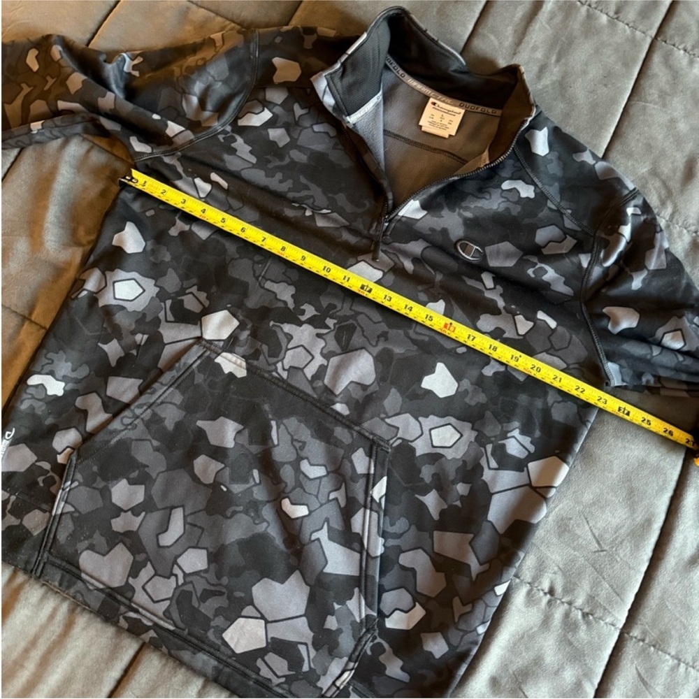 Champion Duofold Black and Gray Quarter Zip Pullover 🔥 - Picture 3 of 8